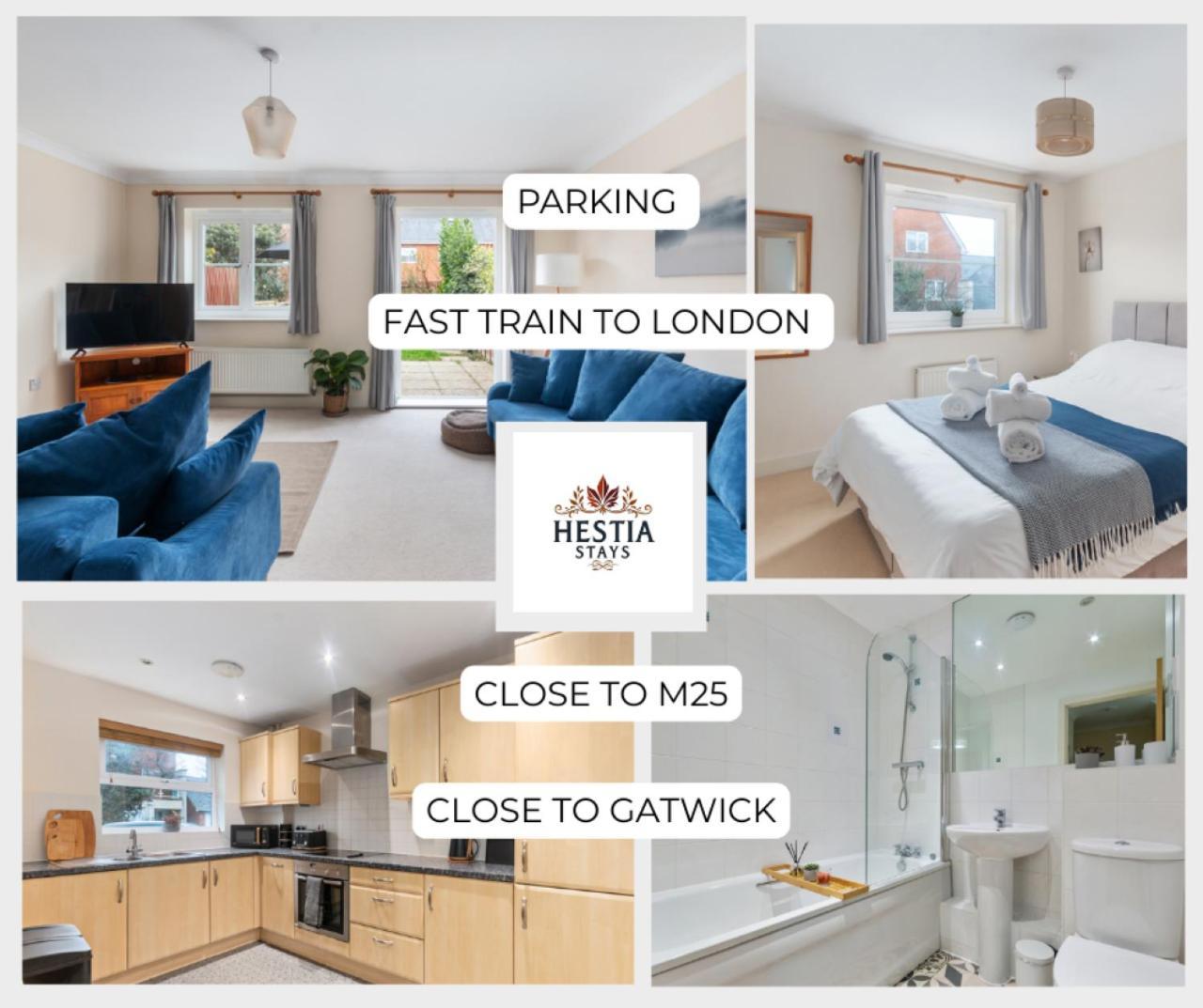 Sleeps9 Parking&Garage 17 Mins To Gatwick, 30 To London Villa Merstham Exterior photo